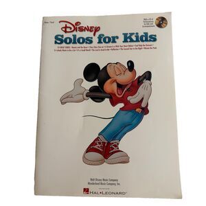 Disney Solos for Kids Book Hal Leonard Piano Vocal Music Sining Paperback